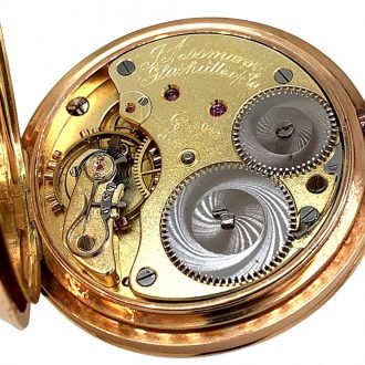 German 14K rose gold hunting cased lever watch Circa 1903
