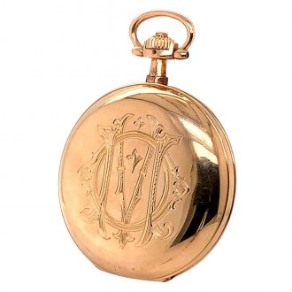 German 14K rose gold hunting cased lever watch Circa 1903