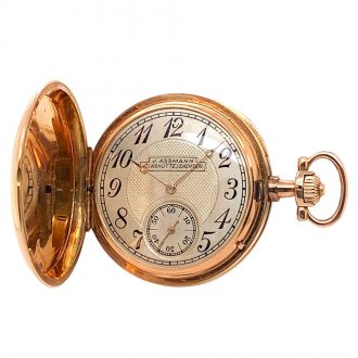 German 14K rose gold hunting cased lever watch Circa 1903