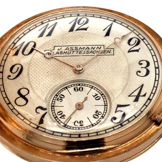 German 14K rose gold hunting cased lever watch Circa 1903