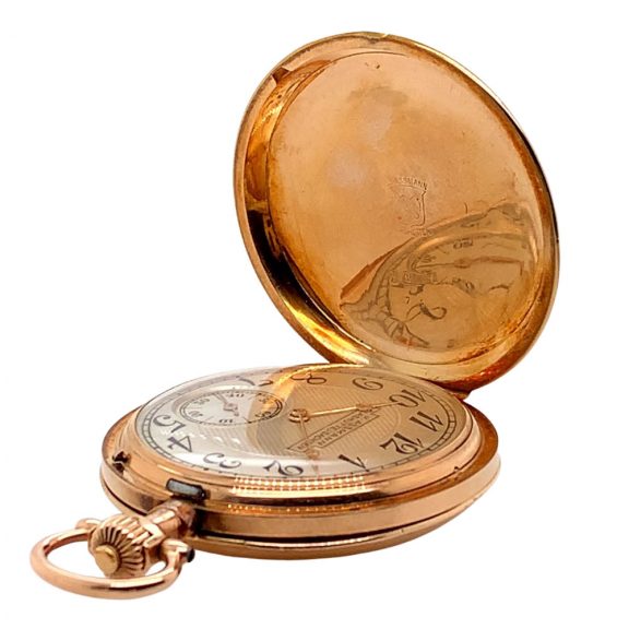 German 14K rose gold hunting cased lever watch Circa 1903 German 14K rose gold hunting cased lever watch Circa 1903