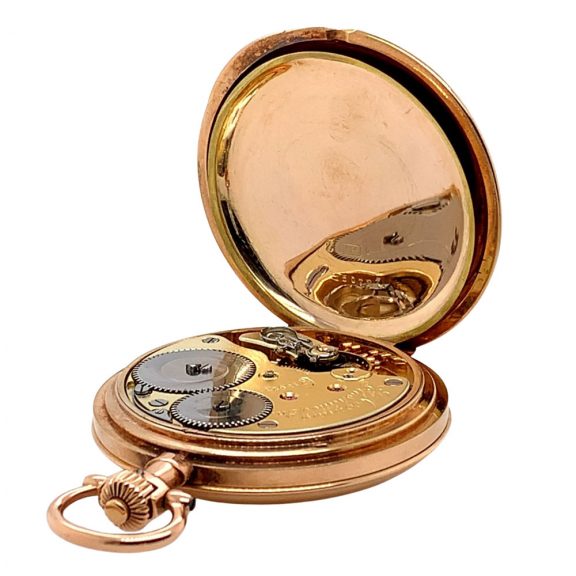 German 14K rose gold hunting cased lever watch Circa 1903 German 14K rose gold hunting cased lever watch Circa 1903