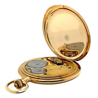 German 14K gold hunting cased lever pocket watch Circa 1928 German 14K gold hunting cased lever pocket watch Circa 1928