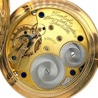 German 14K gold hunting cased lever pocket watch Circa 1928 German 14K gold hunting cased lever pocket watch Circa 1928