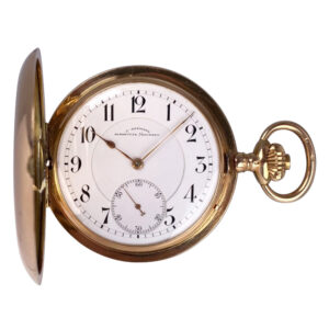 German 14K rose gold hunting cased lever watch Circa 1911