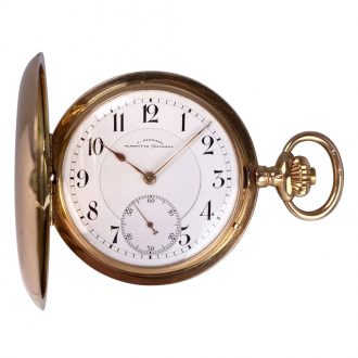 German 14K rose gold hunting cased lever watch Circa 1911