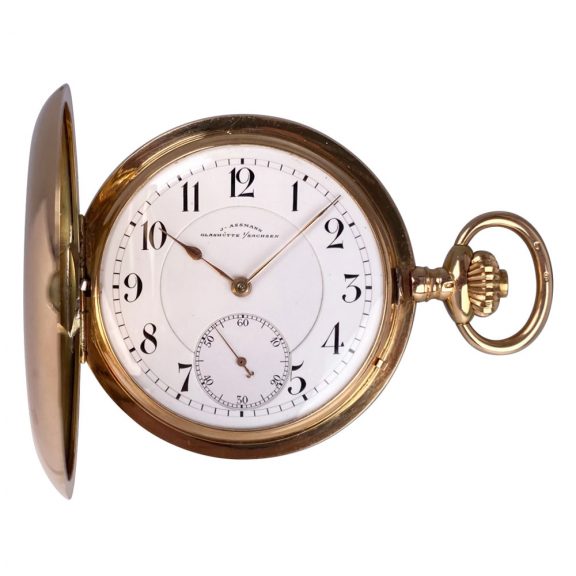 German 14K rose gold hunting cased lever watch Circa 1911