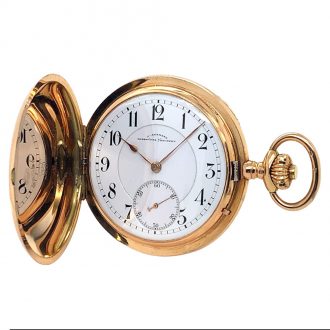 German 14K rose gold hunting cased lever watch Circa 1911