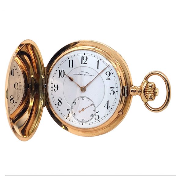 German 14K rose gold hunting cased lever watch Circa 1911 German 14K rose gold hunting cased lever watch Circa 1911