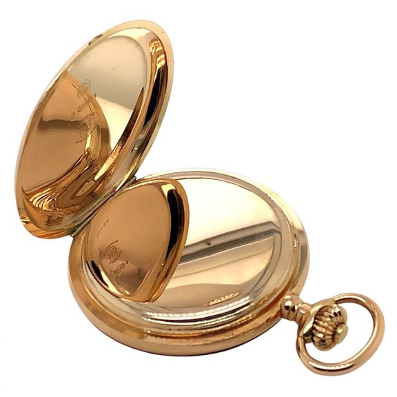 German 14K rose gold hunting cased lever watch Circa 1911 German 14K rose gold hunting cased lever watch Circa 1911