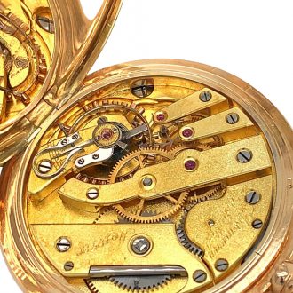 German 14K rose gold hunting cased lever watch Circa 1911