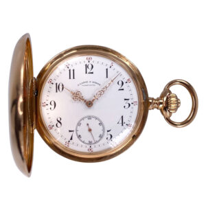 German 18K rose gold hunting cased lever watch Circa 1890
