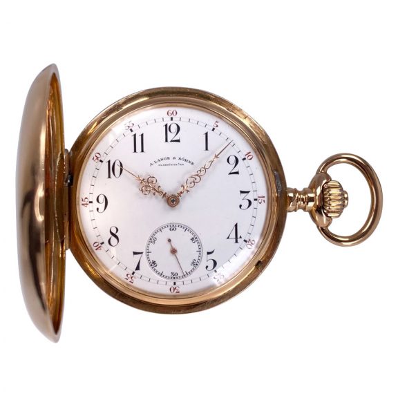 German 18K rose gold hunting cased lever watch Circa 1890