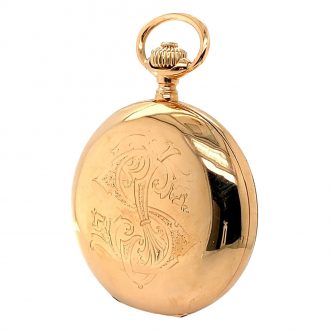 German 18K rose gold hunting cased lever watch Circa 1890