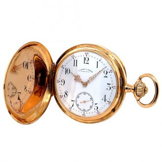 German 18K rose gold hunting cased lever watch Circa 1890