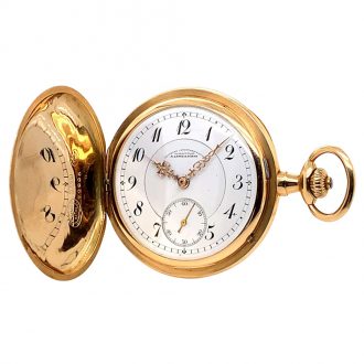 German 14K rose gold hunting cased lever watch Circa 1913