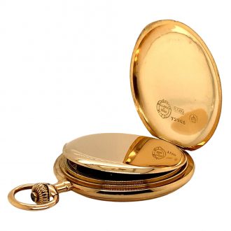 German 14K rose gold hunting cased lever watch Circa 1913