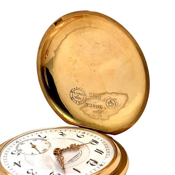 German 14K rose gold hunting cased lever watch Circa 1913 German 14K rose gold hunting cased lever watch Circa 1913