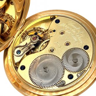 German 14K rose gold hunting cased lever watch Circa 1913