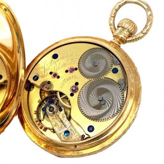 German gold hunting cased quality 1A lever watch Circa 1877