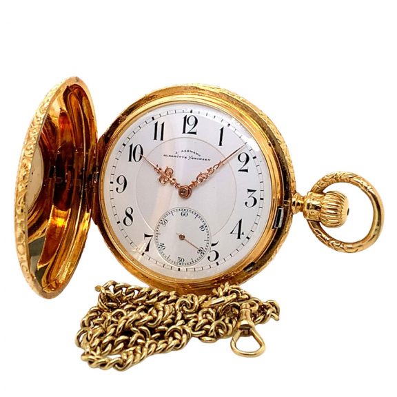 German gold hunting cased quality 1A lever watch Circa 1877 German gold hunting cased quality 1A lever watch Circa 1877