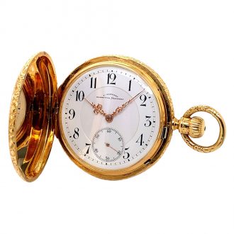 German gold hunting cased quality 1A lever watch Circa 1877
