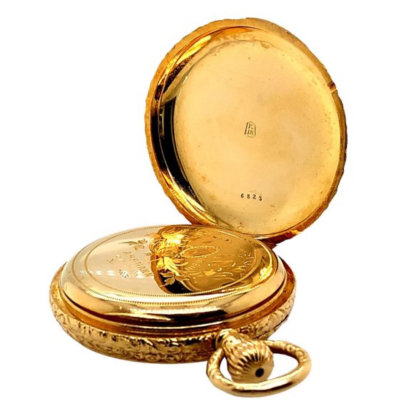 German gold hunting cased quality 1A lever watch Circa 1877 German gold hunting cased quality 1A lever watch Circa 1877