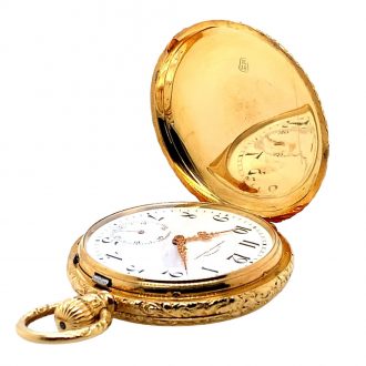 German gold hunting cased quality 1A lever watch Circa 1877