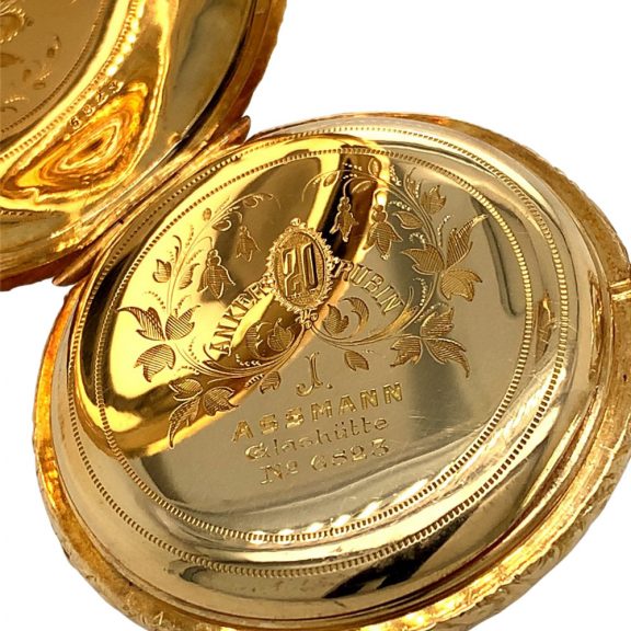 German gold hunting cased quality 1A lever watch Circa 1877 German gold hunting cased quality 1A lever watch Circa 1877