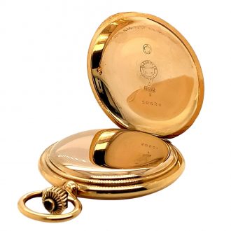 German 14K gold hunting cased lever pocket watch Circa 1898