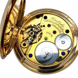 German 14K gold hunting cased lever pocket watch Circa 1898