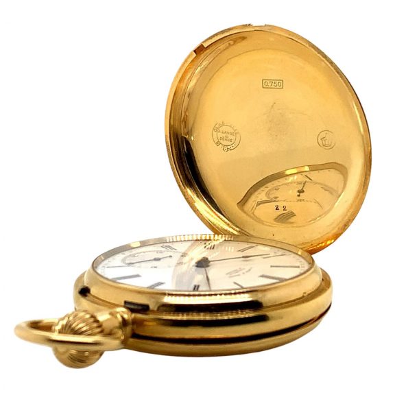 German 18K gold hunting cased lever pocket watch Circa 1891 German 18K gold hunting cased lever pocket watch Circa 1891