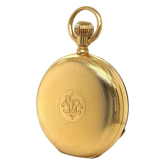 German 18K gold hunting cased lever pocket watch Circa 1891 German 18K gold hunting cased lever pocket watch Circa 1891