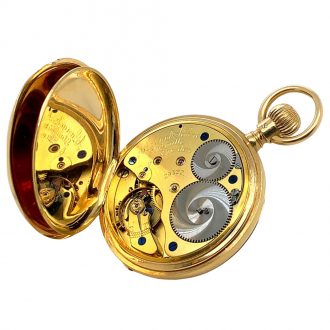 German 18K gold hunting cased lever pocket watch Circa 1891 German 18K gold hunting cased lever pocket watch Circa 1891