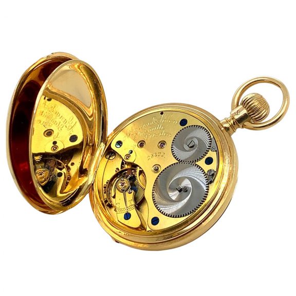 German 18K gold hunting cased lever pocket watch Circa 1891 German 18K gold hunting cased lever pocket watch Circa 1891