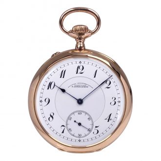 German 14K rose gold open faced lever watch Circa 1912