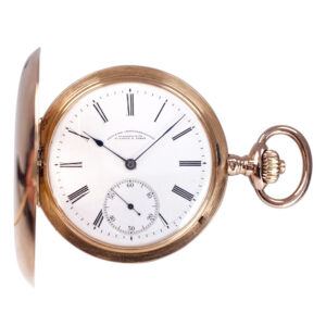 German 14K rose gold hunting cased lever watch Circa 1903