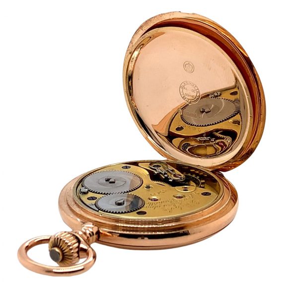 German 14K rose gold hunting cased lever watch Circa 1903 German 14K rose gold hunting cased lever watch Circa 1903
