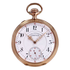 German 14K rose gold open faced lever watch Circa 1898