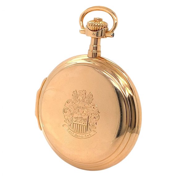 German 18K rose gold half hunting cased lever Circa 1905 German 18K rose gold half hunting cased lever Circa 1905