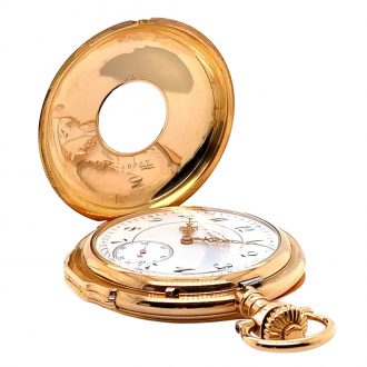German 18K rose gold half hunting cased lever Circa 1905 German 18K rose gold half hunting cased lever Circa 1905