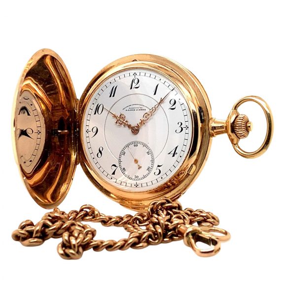 Flat German 14K rose gold silenced quarter repeating lever Circa 1914 Flat German 14K rose gold silenced quarter repeating lever Circa 1914