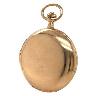 Flat German 14K rose gold silenced quarter repeating lever Circa 1914 Flat German 14K rose gold silenced quarter repeating lever Circa 1914