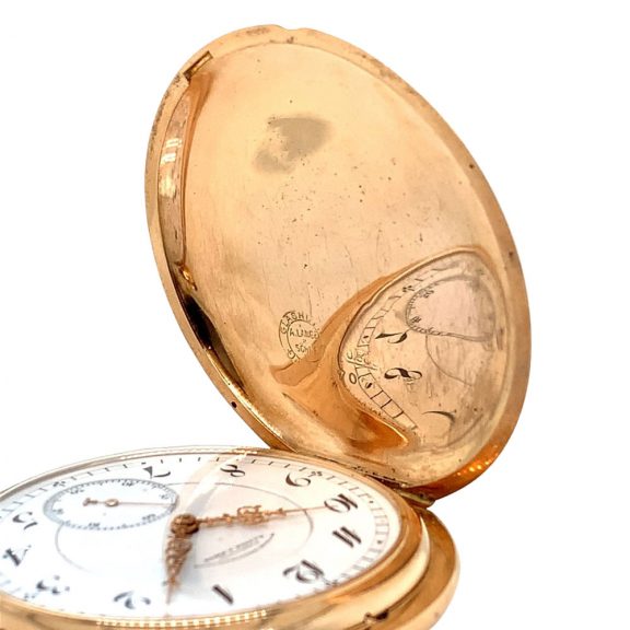Flat German 14K rose gold silenced quarter repeating lever Circa 1914 Flat German 14K rose gold silenced quarter repeating lever Circa 1914