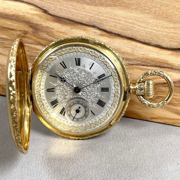 Heavy German 18K gold quality 1A lever pocket watch Circa 1870 Heavy German 18K gold quality 1A lever pocket watch Circa 1870