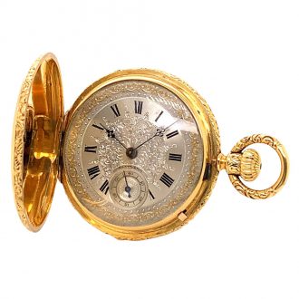 Heavy German 18K gold quality 1A lever pocket watch Circa 1870