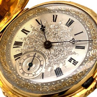 Heavy German 18K gold quality 1A lever pocket watch Circa 1870