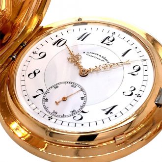 German rose gold quality 1A lever with carrousel Circa 1914