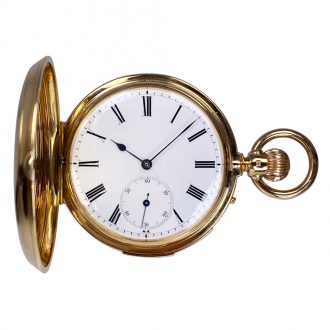Important German 18K gold half hunting cased lever Circa 1880