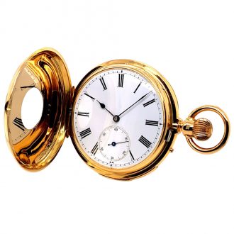 Important German 18K gold half hunting cased lever Circa 1880